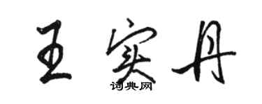 骆恒光王实丹行书个性签名怎么写