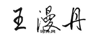 骆恒光王漫丹行书个性签名怎么写