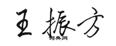 骆恒光王振方行书个性签名怎么写
