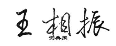 骆恒光王相振行书个性签名怎么写