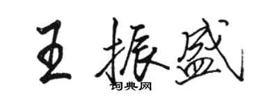 骆恒光王振盛行书个性签名怎么写