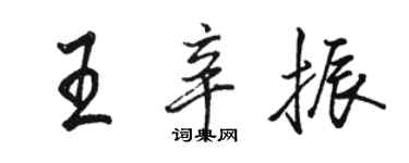 骆恒光王辛振行书个性签名怎么写