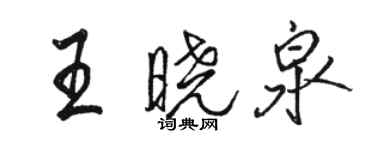 骆恒光王晓泉行书个性签名怎么写