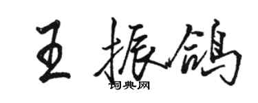 骆恒光王振鸽行书个性签名怎么写