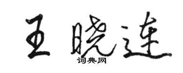 骆恒光王晓连行书个性签名怎么写