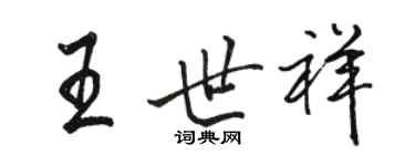 骆恒光王世祥行书个性签名怎么写