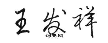骆恒光王发祥行书个性签名怎么写