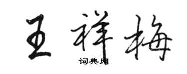 骆恒光王祥梅行书个性签名怎么写