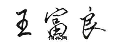 骆恒光王富良行书个性签名怎么写