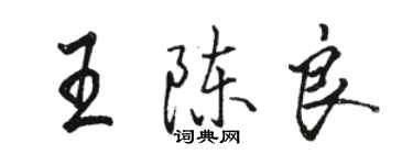 骆恒光王陈良行书个性签名怎么写