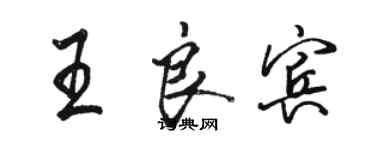 骆恒光王良宾行书个性签名怎么写