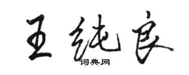 骆恒光王纯良行书个性签名怎么写