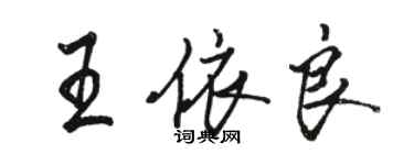 骆恒光王依良行书个性签名怎么写