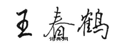 骆恒光王春鹤行书个性签名怎么写