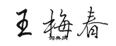 骆恒光王梅春行书个性签名怎么写