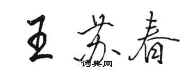骆恒光王苏春行书个性签名怎么写
