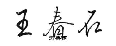 骆恒光王春石行书个性签名怎么写