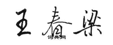 骆恒光王春梁行书个性签名怎么写