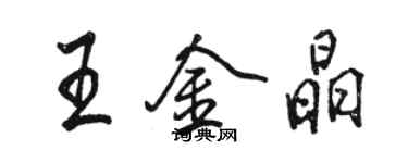 骆恒光王金晶行书个性签名怎么写
