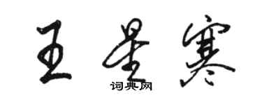 骆恒光王星寒行书个性签名怎么写