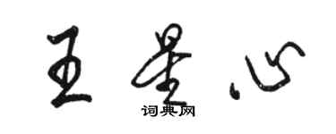 骆恒光王星心行书个性签名怎么写