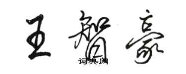 骆恒光王智豪行书个性签名怎么写