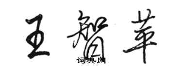 骆恒光王智苹行书个性签名怎么写