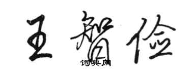 骆恒光王智俭行书个性签名怎么写