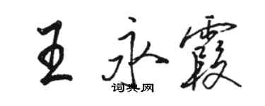 骆恒光王永霞行书个性签名怎么写