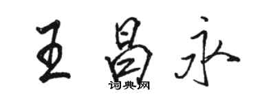 骆恒光王昌永行书个性签名怎么写