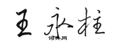 骆恒光王永柱行书个性签名怎么写