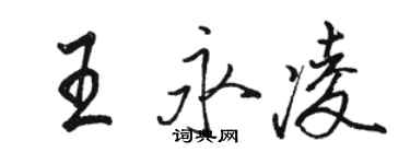 骆恒光王永凌行书个性签名怎么写