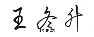骆恒光王冬升行书个性签名怎么写