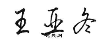 骆恒光王亚冬行书个性签名怎么写
