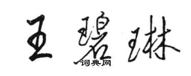 骆恒光王碧琳行书个性签名怎么写