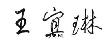 骆恒光王宜琳行书个性签名怎么写