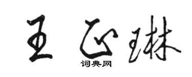骆恒光王正琳行书个性签名怎么写