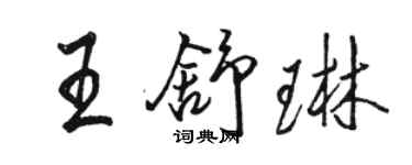 骆恒光王舒琳行书个性签名怎么写