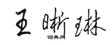 骆恒光王晰琳行书个性签名怎么写
