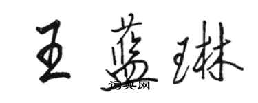骆恒光王蓝琳行书个性签名怎么写