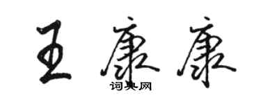 骆恒光王康康行书个性签名怎么写