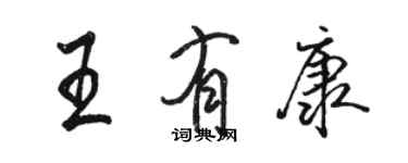 骆恒光王有康行书个性签名怎么写