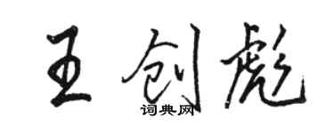 骆恒光王创彪行书个性签名怎么写