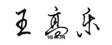 骆恒光王高乐行书个性签名怎么写