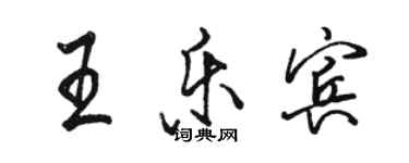 骆恒光王乐宾行书个性签名怎么写
