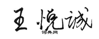 骆恒光王悦诚行书个性签名怎么写
