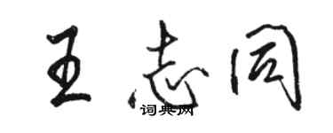 骆恒光王志同行书个性签名怎么写