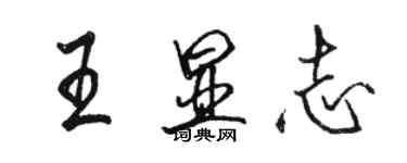 骆恒光王显志行书个性签名怎么写
