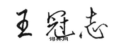 骆恒光王冠志行书个性签名怎么写