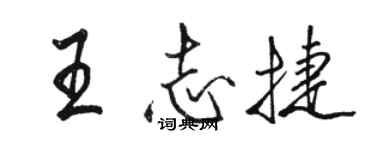 骆恒光王志捷行书个性签名怎么写